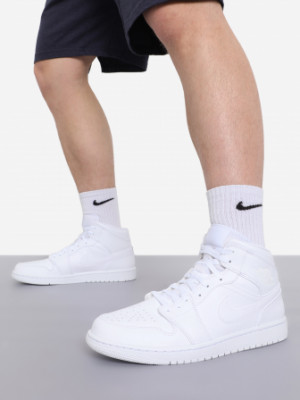 Кеды мужские Nike Air Jordan 1 Mid, Белый